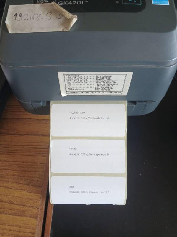 Label printer bulk printing labels
