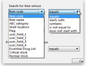 Item properties filter Item properties filter